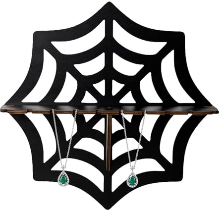 Mensola da parete ragnatela, porta gioielli di Halloween, supporto per