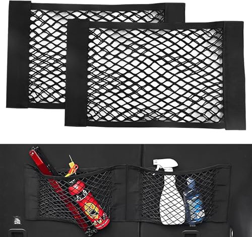 2 Stück Gepäcknetz, Starke Elastizität Netz Gepäcknetz Auto, 40 * 25cm Erstreckt Kofferraum Netz, Rand Hält Lasten Fester Kofferraumnetz Strapazierfähige für Universal Auto/SUV Aus