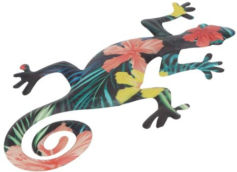 Moderne Wohnkultur, 1 Stück, Eisen-Gecko-Eidechse, Wandbehang, Wanddekoration, Außen-Dekoration, Tier-Wandskulptur, Geschenke für Paare