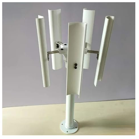 Mini generatore eolico Modello di turbina eolica verticale a cinque pale fai-da-te Modello di generazione di energia senza spazzole a magneti permanenti trifase Mulino a a bassa velocità per test e us