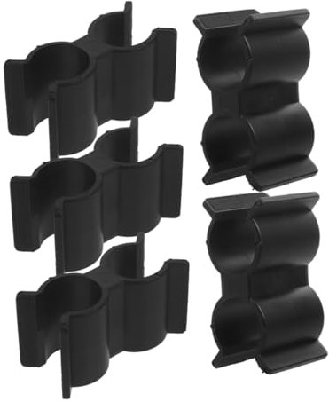 JECOMPRIS 5stücke Schwarze Nylon Doppelrohrschellen Kunststoff Rohrklemmen Für Yacht Campingwagen Set Langlebige Verbindungsklammern Einfache Montage Maritimes Zubehör