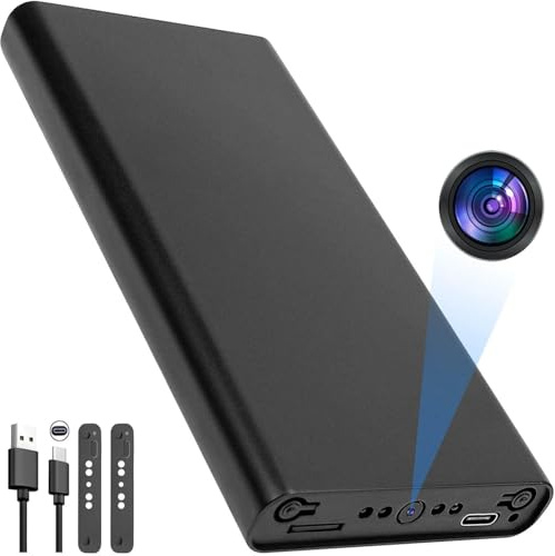 ZAIZAITY Caméra Mini intérieure/extérieure-Caméra cachée-Résolution HD 1080p-Batterie 10000 mAh-Support de Stockage 512GB-Vision Nocturne-Détecteur de Mouvement-Enregistrement en Boucle-sans WiFi