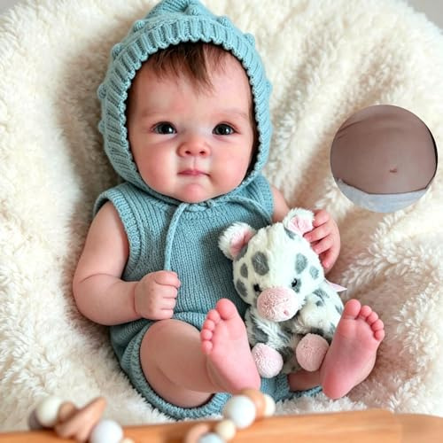 Anano Bambole Reborn Tutta In Silicone Morbido Femmina 50CM Neonato Bambole Reborn In Silicone Che Sembra Vera Bambolotto Reborn (Contemporaneo)