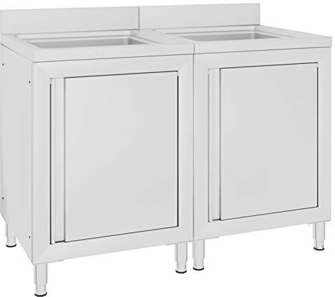 Snsowed Mobiletti da Cucina con Lavandino 2 pz in Acciaio Inox,Mobiletti da Cucina,Mobiletti da Cucina Salvaspazio-3058273