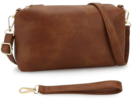 DOB SECHS Small Cross Body Bag Women, PU Leather Crossbody Clutch Phone Purses Bag,Handbags & Shoulder Bags Built in Wallet with Removable Adjustable shoulder Strap