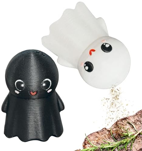 Salz- und Pfefferstreuer-Set, Geister-Salz-Pfefferstreuer, Gewürzspender, Küchenhelfer für Zucker, Zimt, Tisch, Bar, Wohnmobil, Grill, Restaurants, Camping