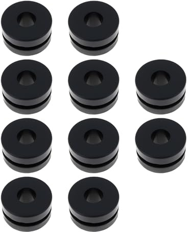 EMSea 10pcs Motorcycle Mount Rubber Grommet 22 x 8 x 12.50mm for Cable Wiring Protection