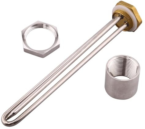 1pcs Electric Water Heater with Probe Immersion Heating Element U Type Tube Screw Heater 220v 1000W 1500W 2000w(With all fittings,220V_2KW)