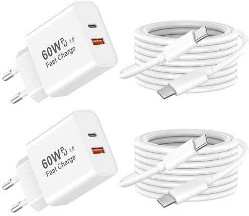 iPhone 17 Chargeur, 4-Pack [Apple MFi Certifié ] 40W 4 Port Chargeur USB C Rapide Multiple Prise USBC et 2M Câble Charge USB C Secteur Mural Adaptateur Alimentation pour iPhone 17/17 Pro Max/Air/16 15