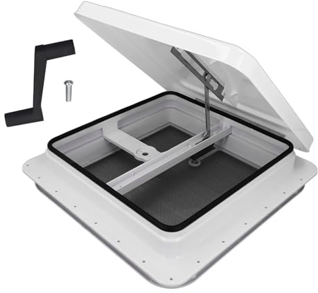 Respicefinem 14in Rv Roof Vent With 45 Degree Opening Angle For Trailer Motorhomes Rv Roof Ventilation Kit