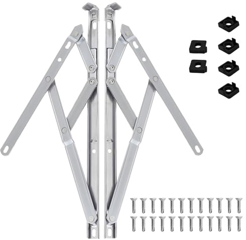 Universal Window Hinge Kit - UPVC Window Friction Stay Hinges Pair of 10 Stainless Steel Window Stay Double Glazing Friction Stay PVC 13mm 17mm Stack Window Friction Stay Hinges Top Hung/Side Hung