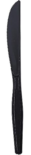 Genuine Joe Heavy Weight Plastic Knife, Black, 1000 Count