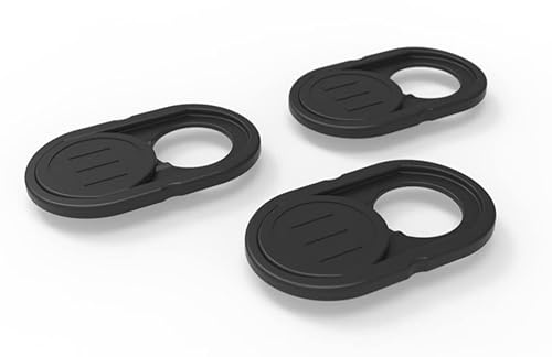 Privise Copri-Webcam 3-Pack – Ultra Sottile – Protezione Privacy per Laptop, Smartphone e Tablet – Adesivo Forte – Qualità Premium Made in Germany – Nero
