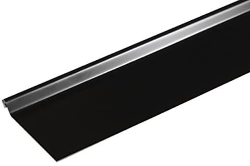 Bande de rive astragale ALUMINIUM NOIR - 2M - Dimension du profilé 166 mm