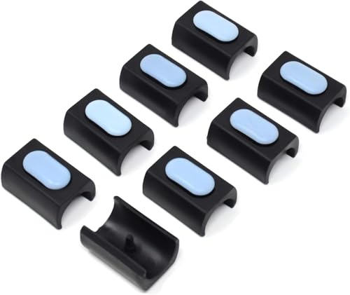 Design61 PTFE 8er Set für Freischwinger Stuhlgleiter für Rundrohr Ø 24-25 mm Möbelgleiter Klemmschalengleiter