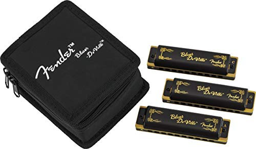 Fender Blues DeVille Harmonicas - 3-Pack - Incl. Case