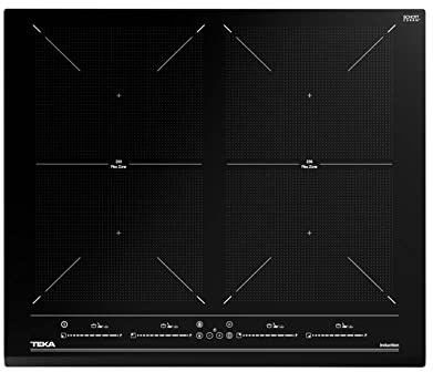 TEKA Placa Inducción 60 cm, 6 Zonas de Cocción, Touch Control Multislider, Función Power Plus, Stop & Go, Modo Silencio, IZF 64600 MSP