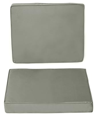 Outsunny Coussins pour Chaise Fauteuil de Jardin Coussins d'assise de Dossier déhoussables Grand Confort Coussins matelassé rembourré Mousse Tissu Polyester Gris foncé