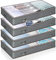 MIXC 4 Packs Underbed Storages, 100L Large Under Bed Storage Box with Lid, Storage Boxes with Lids, Storage Bags with Zip for Clothes, Comforters, Blankets, and Bedding