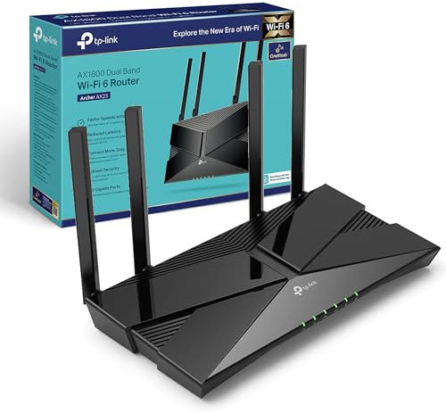 TP-Link Next-Gen Wi-Fi 6 AX1800 Mbps Gigabit Dual Band Wireless Router, OneMesh™ Supported, Dual-Core CPU, TP-Link HomeShield, Ideal for Gaming Xbox/PS4/Steam, Plug and Play (Archer AX23) (Renewed)
