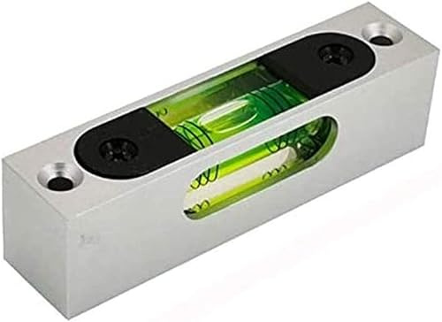 Alliage d'aluminium vert lumineux, métal haute précision réglable petit niveau barre de niveau carré horizontal magnétique à bulles, alliage avec bulle horizontale lumineuse, (magnétique)