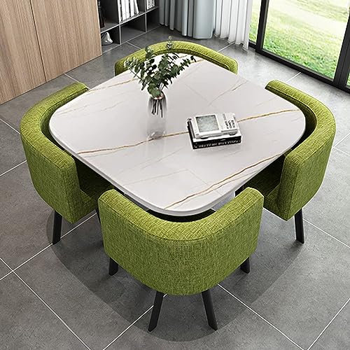 Empfang im Büro Quadratisch Tisch Business, Büro-Konferenztisch, Business-Couchtisch-Set, Küchen- und Esstisch, kleiner Besprechungstisch, Verhandlungstisch, Möbel im modernen Stil, Baumwollleinen ( C