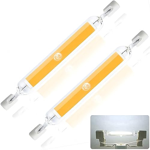 MZIEIU R7S LED 118mm Dimmbar,20W LED COB 118mm Lampen Ersatz für J118 200W Halogenlampen,Kaltweiß 6000K,2000LM kein Flackern,360°Strahlbeleuchtung,AC 220V-240V,2er Pack
