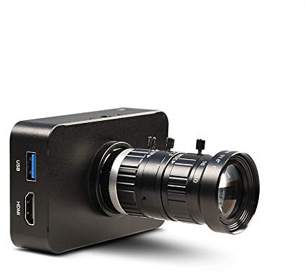 MOKOSE Caméra HDMI 12 MP 1080p USB HD Streaming Enseignement Webcam Enseignement, Enregistrement 4K @ 30FPS Industrie C/CS-Mount Camera Prend en charge le Time Lapse et la prise de photos en rafale