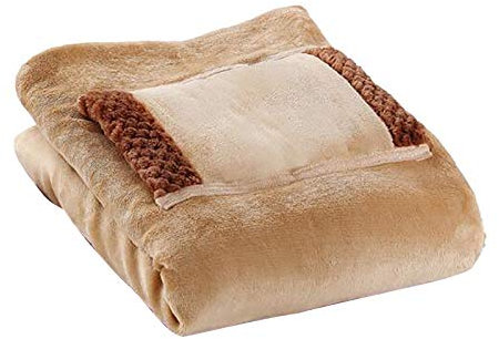 Rubu22a Coperta elettrica piccola, 60 x 80 cm, con spegnimento automatico, per letto, divano e campeggio, coperta termica, a risparmio energetico e lavabile, coperta elettrica, morbida flanella