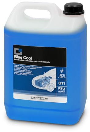 ERRECOM Blue Cool, Liquido Radiatore Blu -20°C/+106°C, antigelo G11 con Pacchetto inibitore Nap Free, Pronto all’Uso, 5 Litri