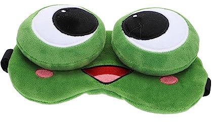 GLEAVI Schlafmaske Gel Frosch Cartoon Augenbinde Weich Lichtblockierend Atmungsaktiv Für Yoga Reisen Nickerchen