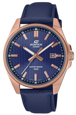 Casio Men's Analogue Quarz Watch with Leather Strap EFV-150CL-2AVUEF