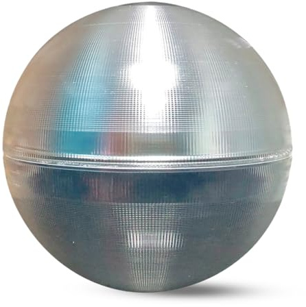 EXTRUMOL - Difusor Esférico LEKR550 Anticontaminación Lumínica - Exterior - Metacrilato Alto Impacto Grabado - Medidas: Ø 55 cm - Boca: Ø 17 cm