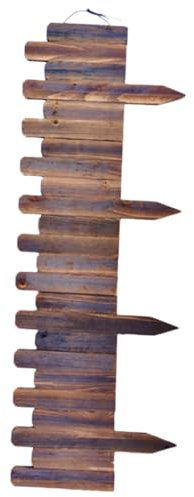 KONTONTY Clôture De Jardin en Bois Anti-Corrosion pour Pelouse Et Parterres Extérieurs, Bordure Décorative Robuste 10/15 Cm x 120 Cm, Installation Facile pour Aménagement Paysager Et Potager