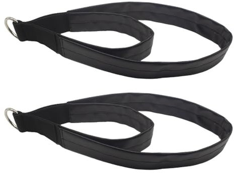 NIHENHAO 1 Paar Pilates Doppelringe Gurte Fitness D-Ringe Gurte Übungsgurte Stretch Übungsband für Zuhause Gym Workout