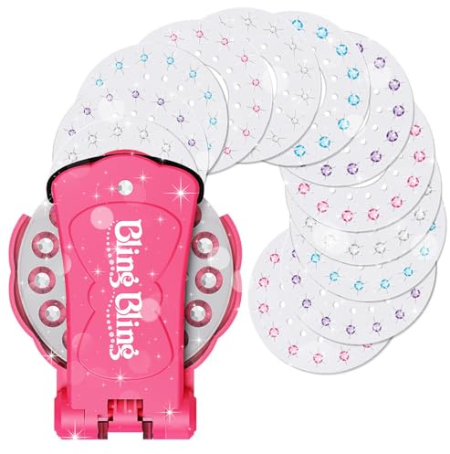 JSTHHTT Hair Bedazzler Kit, Glitzersteine Haare Maschine, Hair Gems Stamper, Hair Gemstone Styler Hair Glitter Machine Kinder with 180 Hair Gems, Haar Glitzer Strasssteine, Styling Tool Hair Stamper