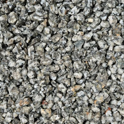 Silver Granite 14mm Decorative Aggregates Stones Chippings 800kg Bag - For Garden Yards Borders Flower Beds Paths Patios Driveways Rockery Ground Cover Landscaping