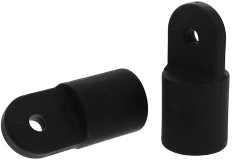 iplusmile 2 Piezas Tapa Deslizante con Funda Deslizante Vara Pabellón Accesorios para Fin Enchufar Cierre Tapa del Extremo del Ojo Superior Titular De Lata Toldo Lona Nylon Black