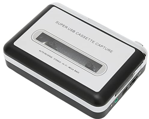 Bärbar Kassettbandspelare för MP3 -konvertering, Ompatibel med Stereoutgång för Datorer och Bärbara Datorer.