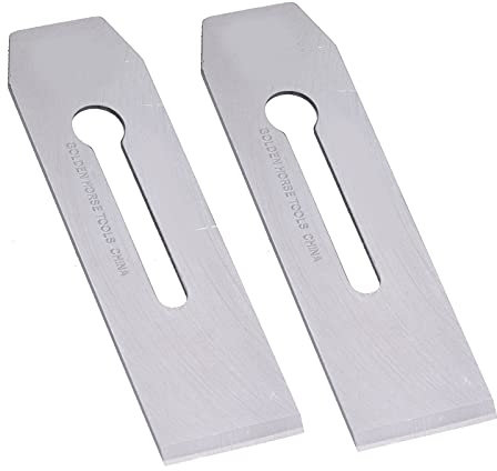 Akozon 2 Pack de 2, 2pcs Planer Blades Steel 51 Mm Portable de Remplacement de Couteau Pack Inch Wide Banc Plane Plane, Accessoires de Couteaux pour les Plans de Travail du Travail du Bois Woodw