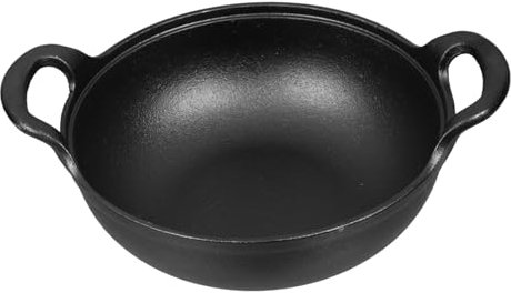 Cabilock Gusseisen- Braten Soße Pan Kochen Bratpfanne -pfanne Bindestrich Groß Nicht Antihaft-topf Hütte Induktion Gusseiserne Pfannen Ölheiztopf Aus Eisen Black