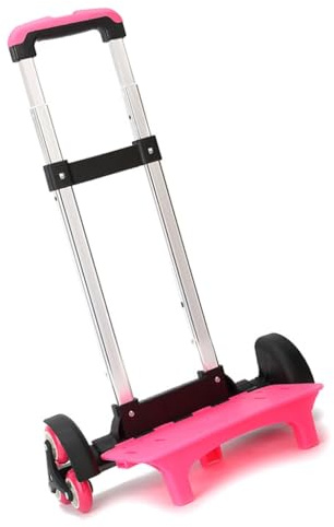 Ddujbtp Carro plegable de 6 ruedas con asa telescópica, equipaje de mano de viaje para mochilas escolares, hot pink, Organizador de bolsas