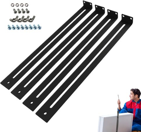 Chipboard Drawers Cabinet Reinforcement | Drawer Repair Kit | Drawer Support Brackets | Fasteners Cabinet Hardware Mounting Brackets | 4X Bottom Support Tool Set With Screws | Reinforce And Repair
