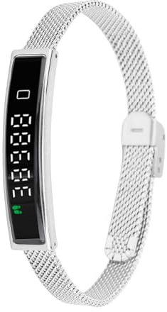 Tosuny Smart Bracelet - Gesundheits- und Fitness Tracker, Bluetooth 5.3 Activity & Fitness Tracker mit App, Mehrere Übungsmodi, Anrufwarnungen, Lebenswasserproof für Android & i OS (Silver)