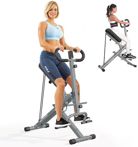 SogesHome Squat Machine AB Booster - Multifunktionaler Bauchtrainer & Heimtrainer, Krafttrainingsset für Bauch Arme Beine Rücken, Heimtrainingssystem