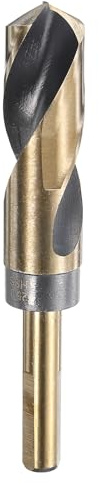QUARKZMAN Spiralbohrer 25mm Durchmesser Hochleistungsschnellstahl 4341 Metrische Bohrer 150mm Gesamtlänge Mit Schwarz Und Gold Oxidbeschichtung Zum Bohren Von Harten Legierungsstahl