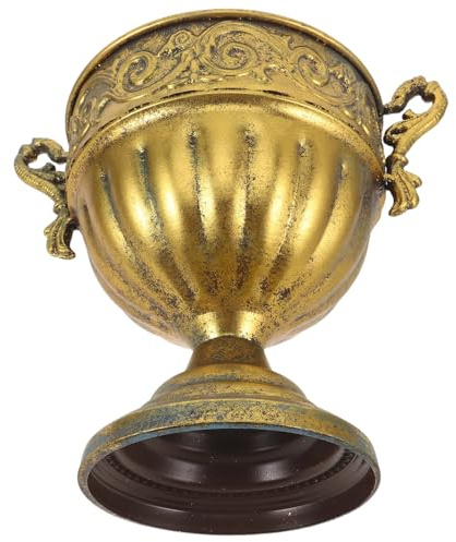 VICASKY Urne Décorative d'Extérieur en Métal Vintage Jardinière sur Pied 22W539Bk Cache-Pot Rétro pour Terrasse et Centre de Table de Mariage Protection Racines et Résistant aux