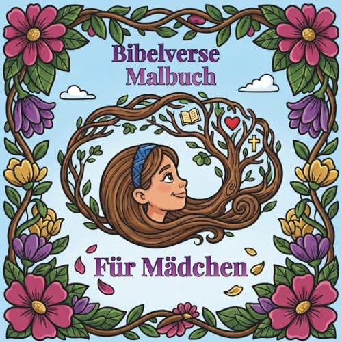 Malbuch Bibelverse für Mädchen: +50 einzigartige christliche Bibel-Ausmalbilder für Mädchen mit kurzen & ganzen Versen | 8,5x8,5 (Wachse im Glauben – Die Bibel-Malbuch-Serie für Kinder)