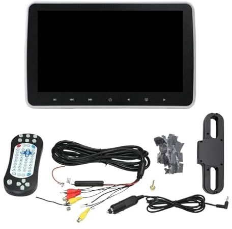10.1 Inch Car Video Players DVD Player Portable MP5 LCD Screen HDMI Headrest Touch Button Rear Seat Display Easy Setup For Trips(2 DVD Player Monitor)