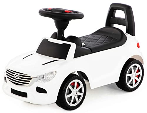 Rutscher Auto weiß Super Car Nr.4 Sound Kinder Rutscherfahrzeug Lauflernhilfe